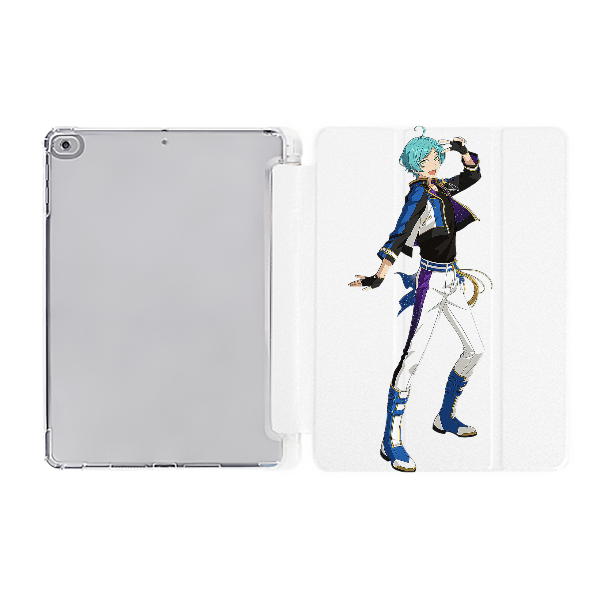 （画像用） あんさんぶるスターズ! Ensemble Stars IPad ケース ペン収納付き 三つ折りスタンド PUレザー×シリコン 対応機種9.5/10.5/10.9インチ